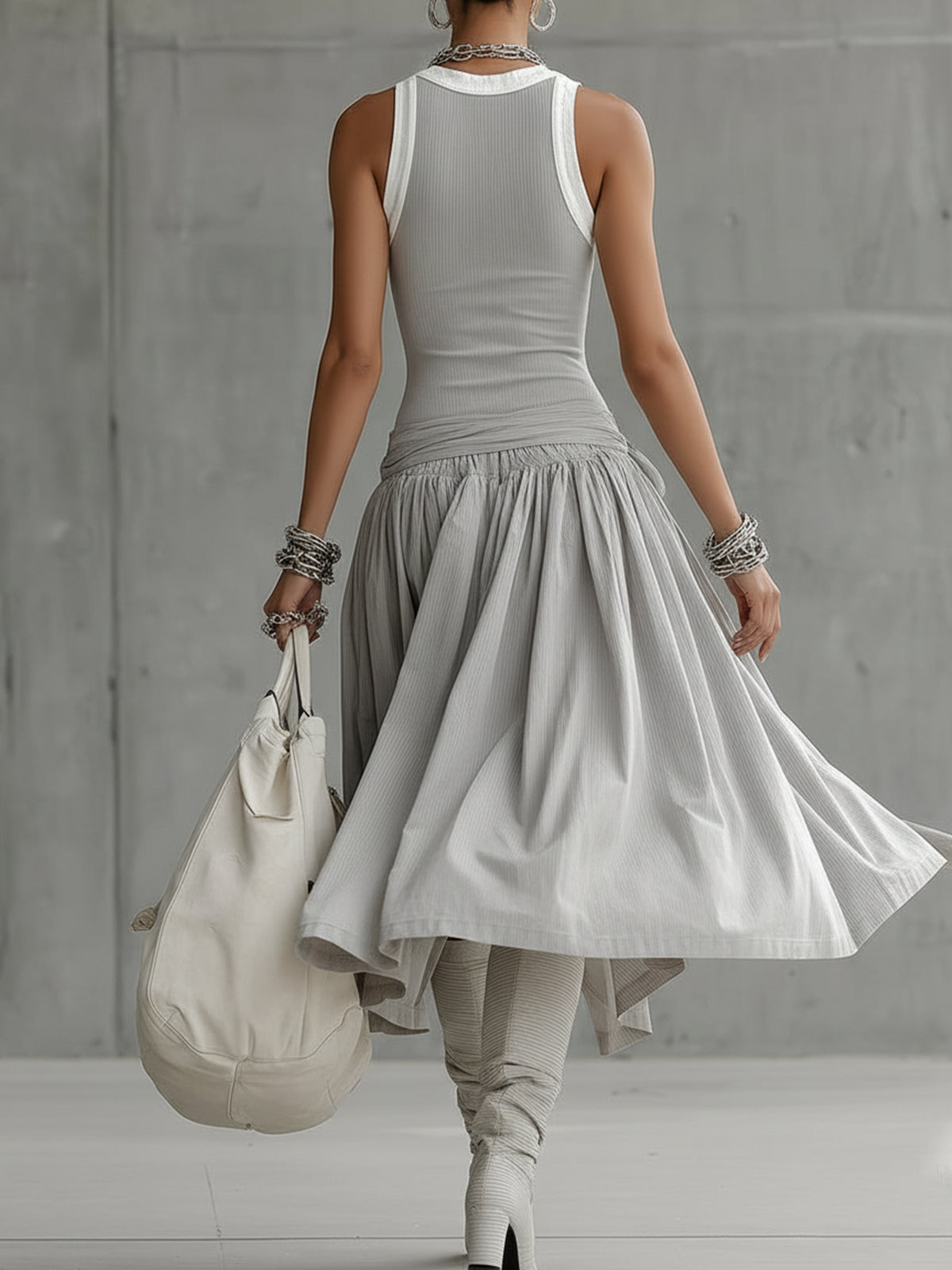 Slate Kinetic Plissé Set