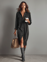 Calça utilitária midi de bombazine cor tabaco