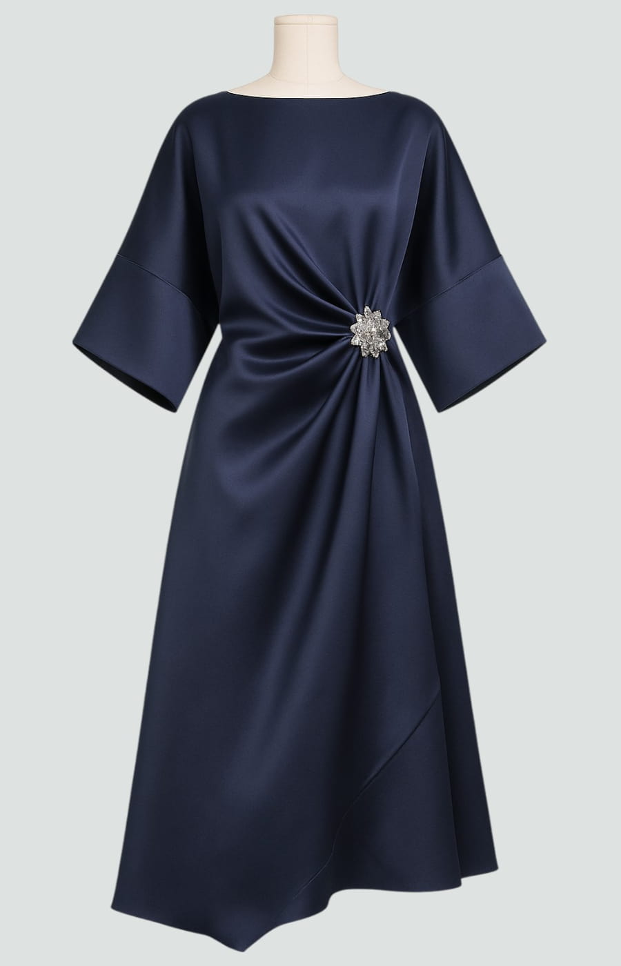 Celestial Navy Brooch Gown