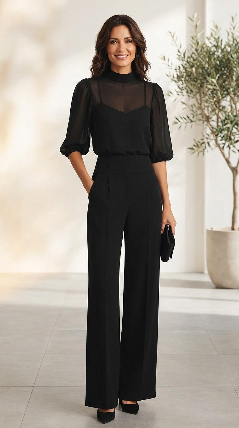 Midnight Sheer-Sleeve Sculpt Set