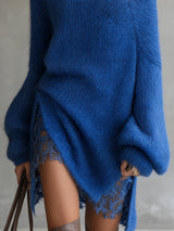 Azure Whisper Lace Knit