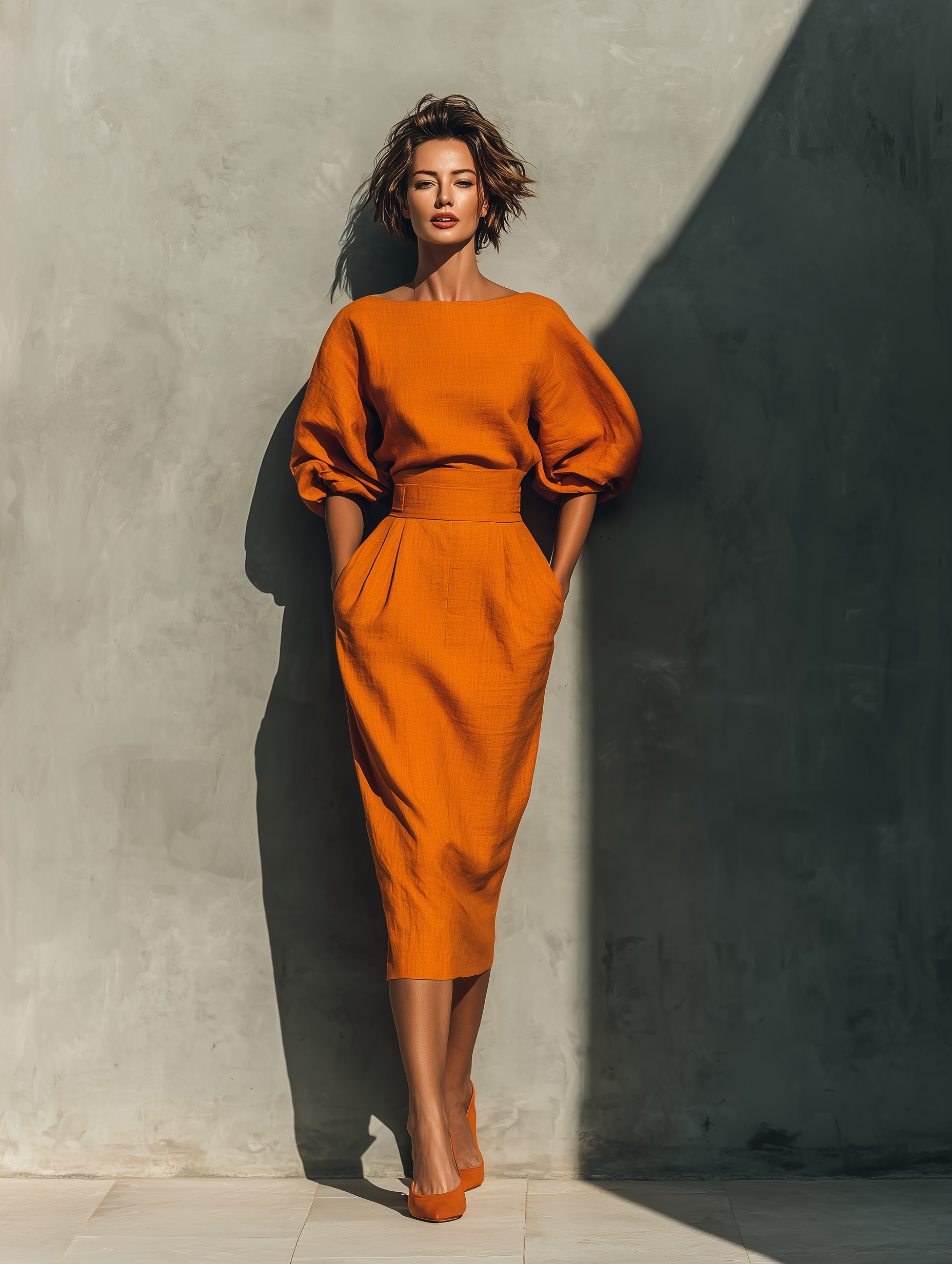 Amber Sculpted Midi
